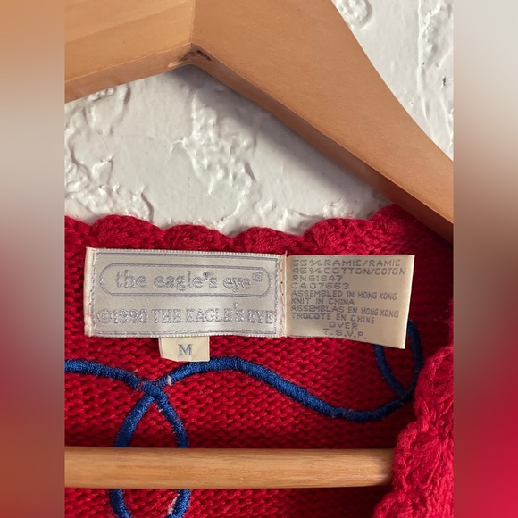 Kissing Birds RARE 90s Embroidered Cotton Vest - M - Picture 4 of 6